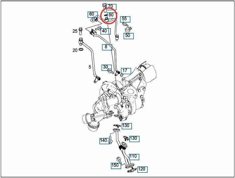 N 007603 010406 MERCEDES-BENZ Ущільнювальне кільце трубки зливу масла з турбіни MB Sprinter 901 - 904 (OM 611 - 612) N 007603 010406 фото