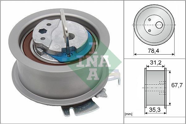 531 0565 30 INA Ролик ременя ГРМ VW T5 1.9 TD / Caddy III 1.9 TDI / 2.0 SDI 2004 - (натяжний) 531 0565 30 фото