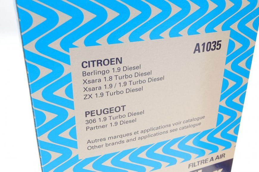 A1035 PURFLUX Фільтр повітряний Citroen Berlingo / Peugeot Partner 1.8 - 1.9 D 1996 - 2002 A1035 фото