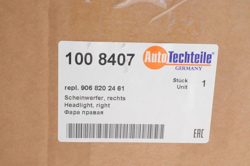 100 8407 AUTO TECHTEILE Фара MB Sprinter 906 2013-R 100 8407 фото