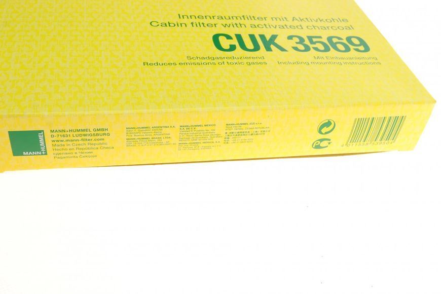 CUK 3569 MANN-FILTER Фільтр салону MB Sprinter 906/VW Crafter 2006- (вугільний) CUK 3569 фото