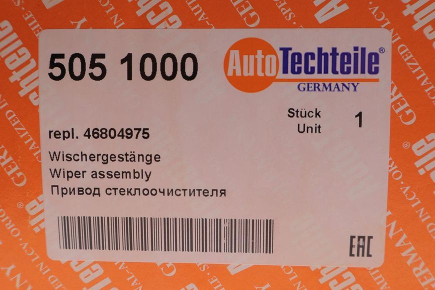 505 1000 AUTO TECHTEILE Механізм склоочисника Fiat Doblo 2001- 505 1000 фото