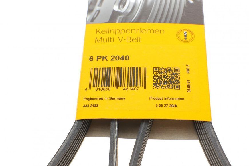 6 PK 2040 CONTITECH Ремінь струмковий MB 210 - 410 (OM 602) 6 PK 2040 фото