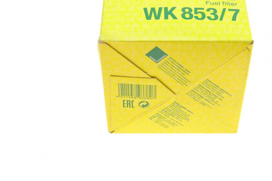 WK 853/7 MANN-FILTER Фільтр паливний Ford Transit Connect 1.8 TDCI (75 к.с.) (з датчиком) WK 853/7 фото
