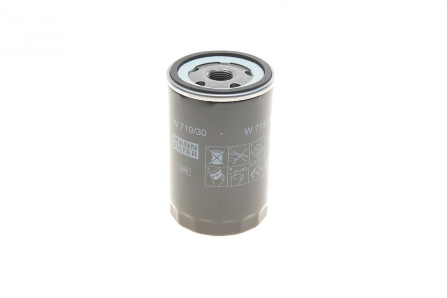 W 719/30 MANN-FILTER Фільтр масляний VW Caddy III / Golf / Audi 1.6i - 1.8i - 2.0i W 719/30 фото