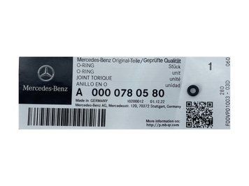 A 000 078 05 80 MERCEDES-BENZ Ущільнювальне кільце штуцера обратки форсунки MB Sprinter 901 - 906 / Vito 638 - 639 (OM 611 - 612 - 646 - 642 - 651) A 000 078 05 80 фото