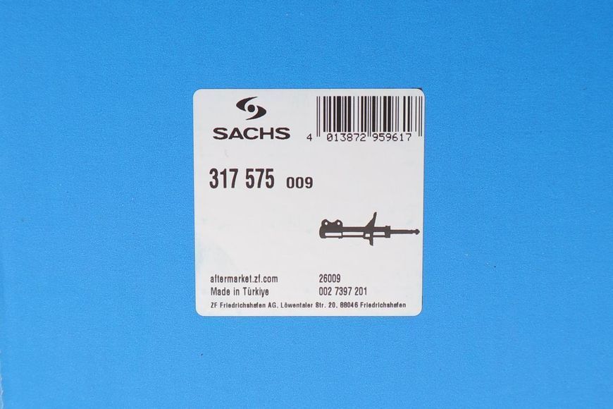 317 575 SACHS Стійка передня VW Caddy III 2004- (д. 55 мм.) 317 575 фото