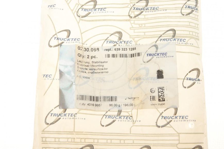 02.30.098 TRUCKTEC AUTOMOTIVE Втулка переднього стабілізатора MB Vito 639 2010- / Sprinter 906 / VW Crafter (середня) (д. 24 мм.) 02.30.098 фото