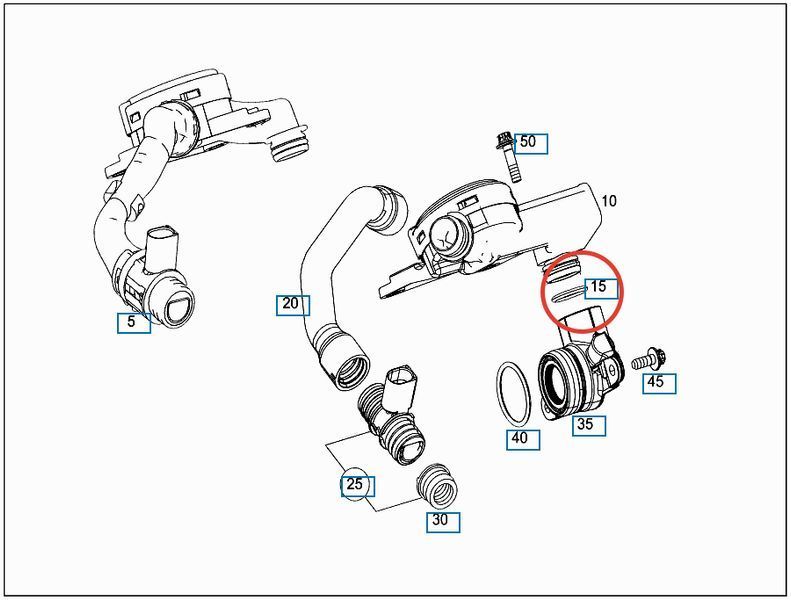 A 012 997 40 45 MERCEDES-BENZ Ущільнювальне кільце масловідокремлювача MB Sprinter 906 (OM 642) 2006- A 012 997 40 45 фото