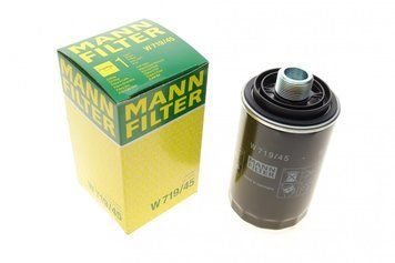 W 719/45 MANN-FILTER Фільтр масляний VW / Audi / Skoda 1.8 - 2.0 TSI 2005- W 719/45 фото