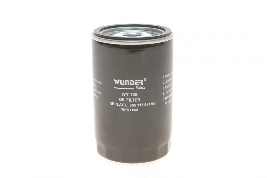 WY 108 WUNDER FILTER Фільтр масляний VW 1.4i - 1.6i - 1.8i - 2.0i WY 108 фото