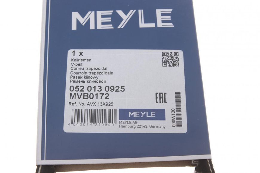 052 013 0925 MEYLE Ремінь MB 814 (OM 362 - 366) (AVX 13x925) 052 013 0925 фото
