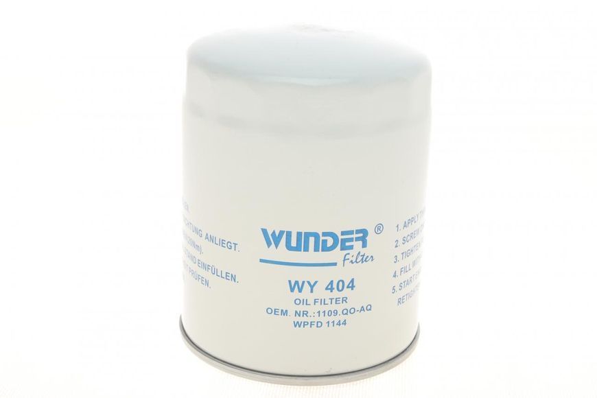 WY 404 WUNDER FILTER Фільтр масляний Renault Master / Fiat Ducato / Iveco TD 2.5 - 2.8 D -2002 WY 404 фото