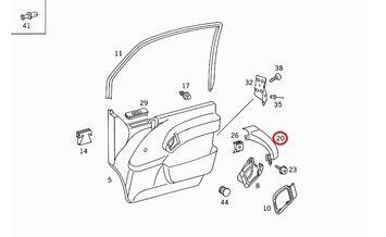 A 638 727 05 80 7C52 MERCEDES-BENZ Ручка передніх дверей MB Vito 638 (велика) (сіра) R A 638 727 05 80 7C52 фото