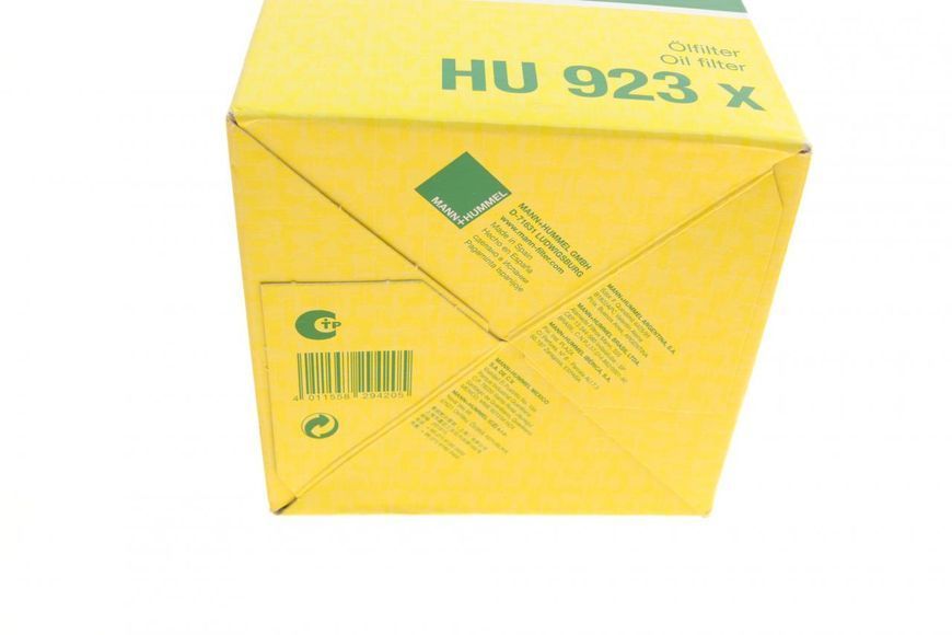 HU 923 X MANN-FILTER Фільтр масляний Renault Master / Trafic / Opel Movano / Vivaro 2.2 - 2.5 DCI / DTI 2001- HU 923 X фото