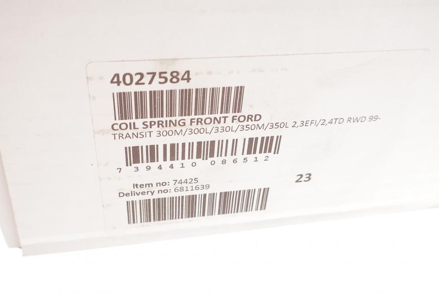 LS4027584 LESJOFORS Пружина передня Ford Transit V-184 (задній привід) (довга база) (рожева) LS4027584 фото