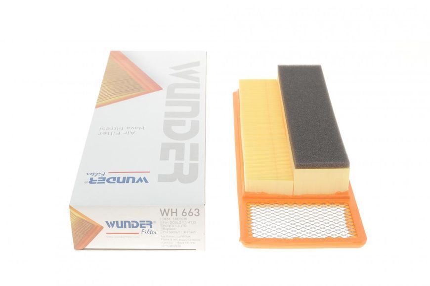 WH 663 WUNDER FILTER Фільтр повітряний Fiat Doblo / Opel Combo 1.3 D Multijet / CDTI 2010- WH 663 фото