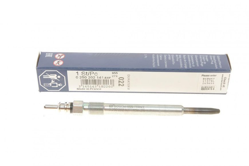 0 250 202 141 BOSCH Свічка розжарювання MB Sprinter 901 - 904 / Vito 638 - 639 (OM 611 - 612 - 646) 0 250 202 141 фото