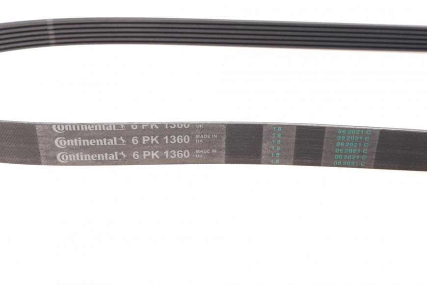 6 PK 1360 CONTITECH Ремінь струмковий Citroen Berlingo / Peugeot Partner 1.6 HDI 2008- 6 PK 1360 фото