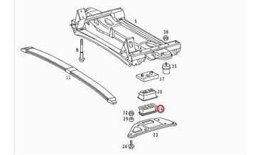 A 901 322 04 19 MERCEDES-BENZ Подушка передньої залізної ресори MB Sprinter / VW LT 1995 - 2006 L A 901 322 04 19 фото
