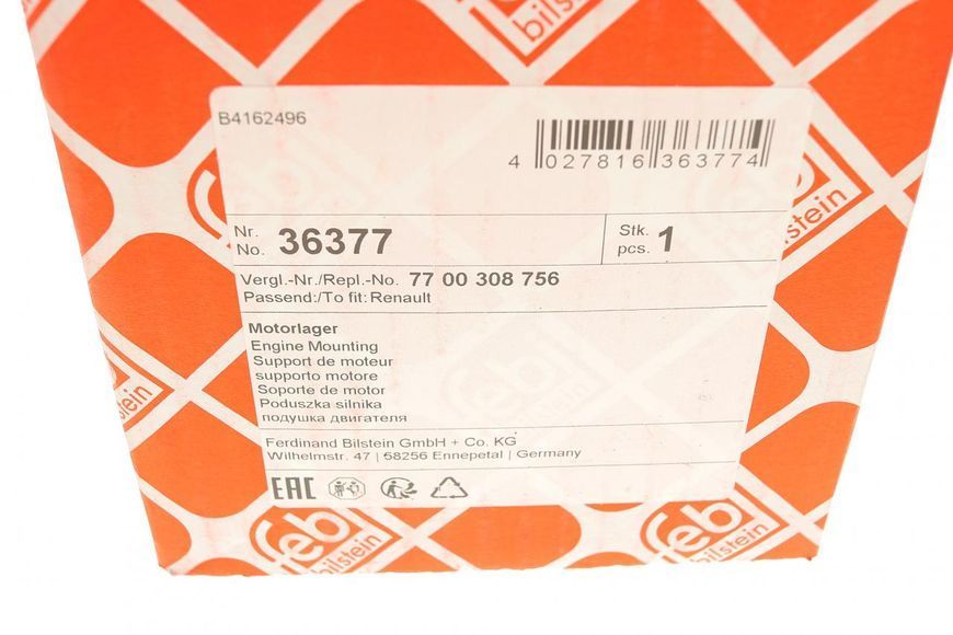 36377 FEBI BILSTEIN Подушка двигуна Renault Master / Opel Movano 2.5 - 2.8 D / DCI / DTI 1998 - 2009 36377 фото