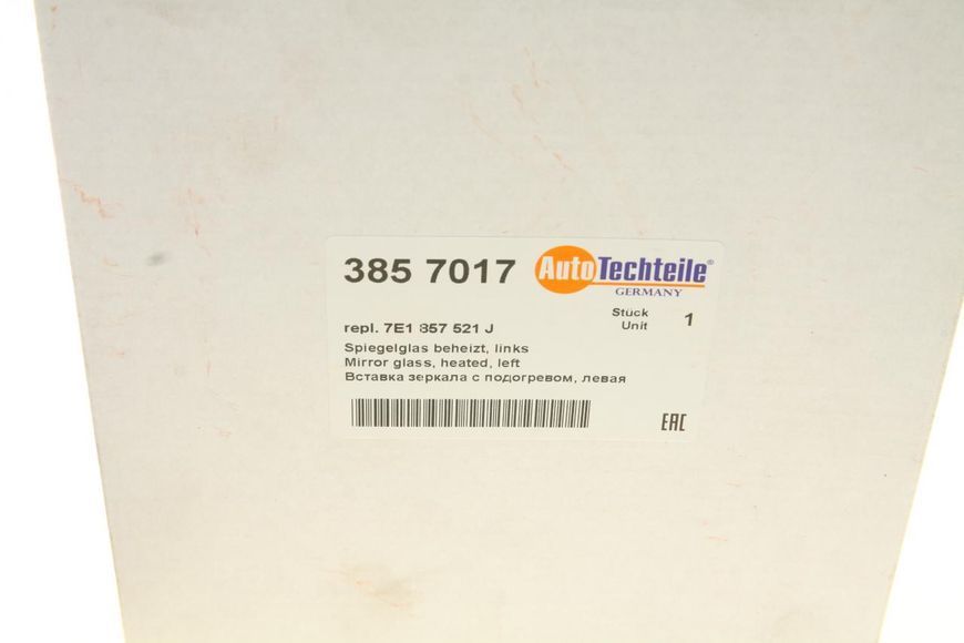 385 7017 AUTO TECHTEILE Вставка зовнішнього дзеркала VW T5 2010-L (з підігрівом) 385 7017 фото