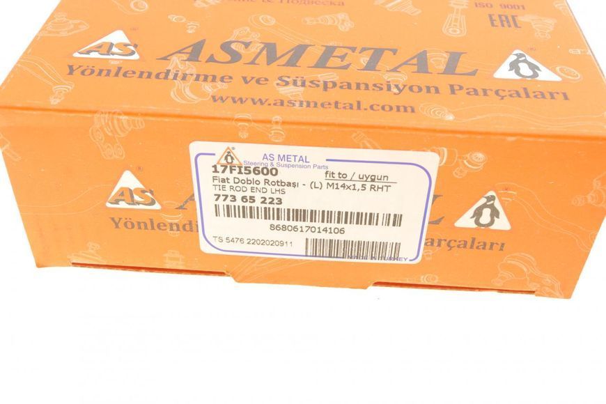 17FI5600 AS METAL Накінечник кермової тяги Fiat Doblo 2010-L 17FI5600 фото