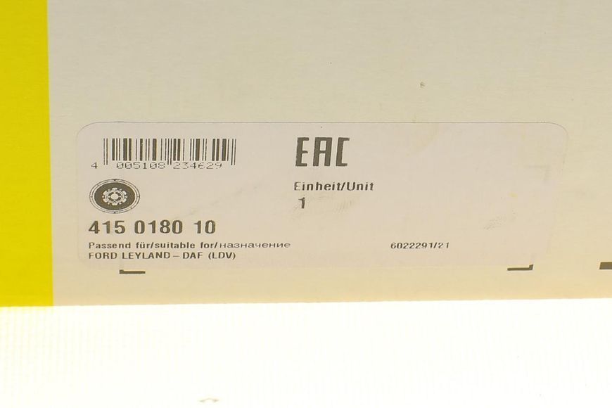 415 0180 10 LuK Демпфер Ford Transit V-184 2.4 DI 2000- (55 - 92 кВт) 415 0180 10 фото