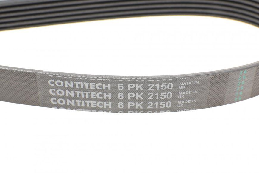 6 PK 2150 CONTITECH Ремінь струмковий VW LT 2.8 TDI 2001- / MB Sprinter 901 - 904 / W461 (OM 602) / W202 2.8 - 3.6 6 PK 2150 фото