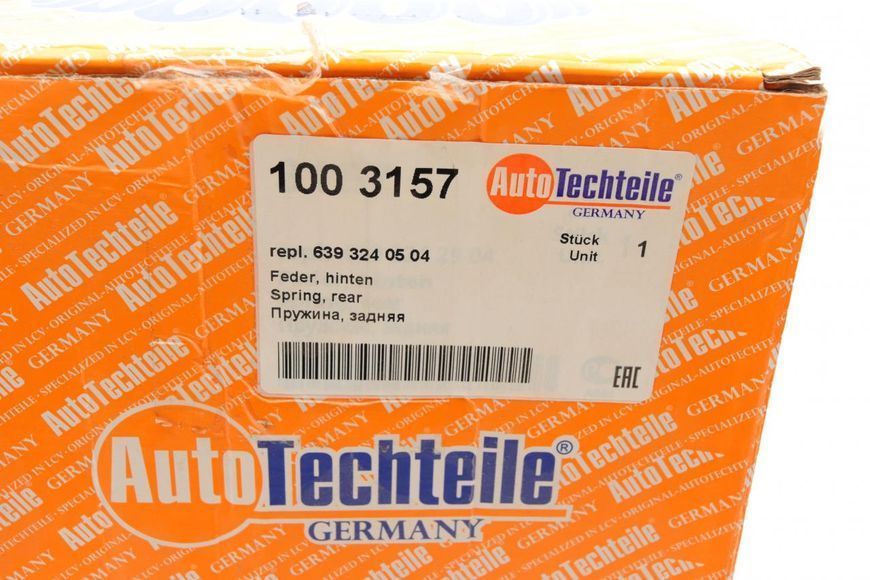 100 3157 AUTO TECHTEILE Пружина задня MB Vito 639 2003 (з потоншенням) 100 3157 фото