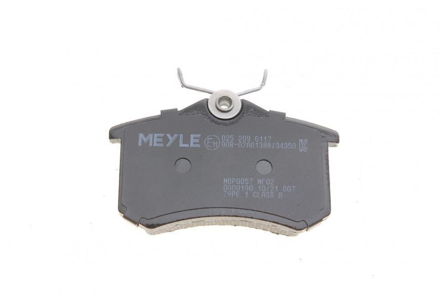 025 209 6117 MEYLE Колодки гальмівні задні VW Caddy III / Passat B5 / Audi A4 - A6 2004- 025 209 6117 фото