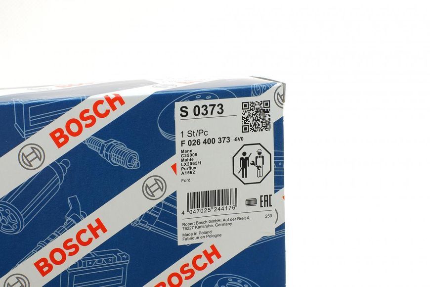 F 026 400 373 BOSCH Фільтр повітряний Ford Transit V-347 2.2 TDCI 2011- F 026 400 373 фото