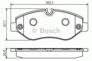 0 986 495 098 BOSCH Колодки тормозні (передні) MB Sprinter (906,907,910)/VW Crafter 06-/MB Vito (W639) 03-/(W447) 14- 0 986 495 098 фото