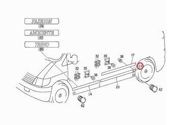 A 638 698 40 32 MERCEDES-BENZ Кутник молдингу MB Vito 638 1996- A 638 698 40 32 фото