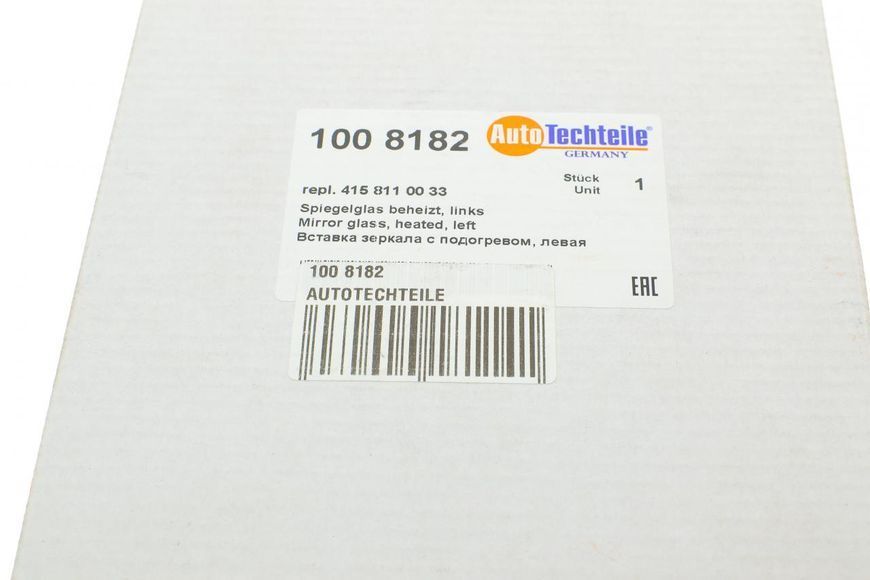 100 8182 AUTO TECHTEILE Вставка зовнішнього дзеркала MB Citan W415 2012 - / Renault Kangoo 2008 - (електро / з підігрівом) 100 8182 фото