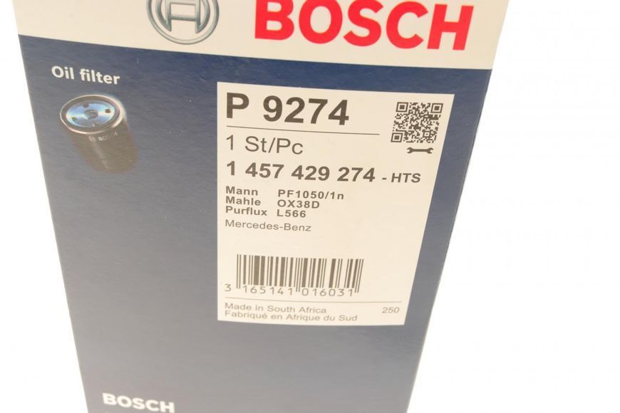 1 457 429 274 BOSCH Фільтр масляний MB 208-410 (OM 601-602) 1 457 429 274 фото
