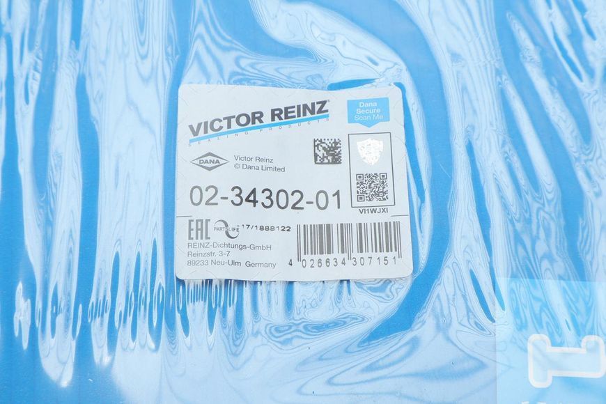 02-34302-01 VICTOR REINZ Комплект прокладок (верхні) VW T5 1.9 TDI/1.9 TDI - 2.0 SDI (без прокладки ГБЦ) 02-34302-01 фото