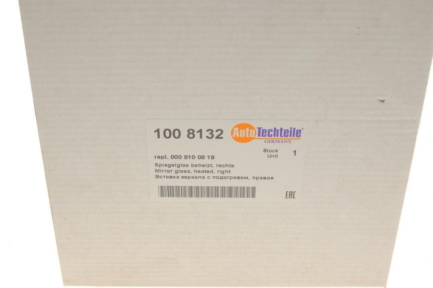 100 8132 AUTO TECHTEILE Вставка зовнішнього дзеркала MB Vito 639 2003 &ndash; 2010 R (з підігрівом) 100 8132 фото