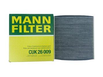 CUK 26 009 MANN-FILTER Фільтр салону VW Crafter - Caddy IV - Golf VII - Passat / Audi A3 - Q3 / Skoda Octavia 2012 - (вугільний) CUK 26 009 фото