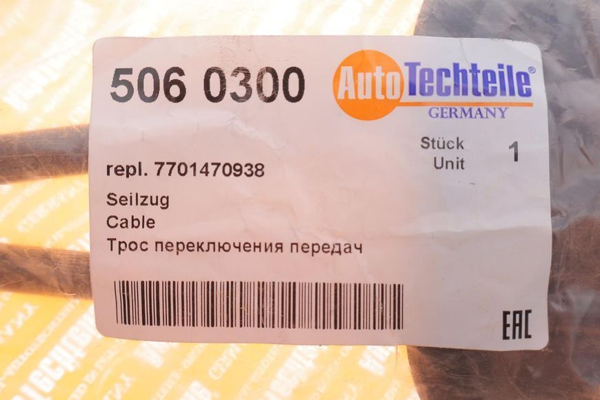 506 0300 AUTO TECHTEILE Трос куліс КПП Renault Master / Opel Movano 1.9 - 2.5 - 3.0 DTI / DCI 1998 - 2009 506 0300 фото