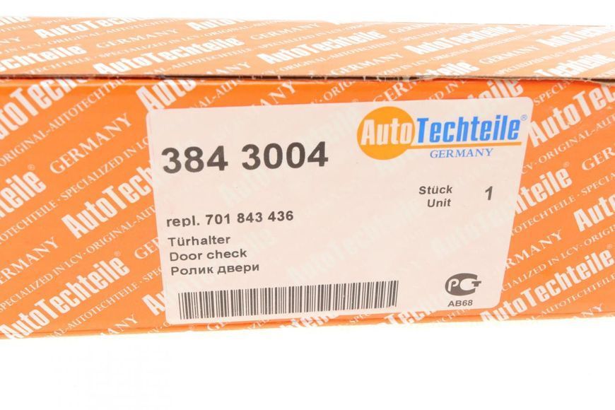 384 3004 AUTO TECHTEILE Ролик бічних дверей VW T4 1990-(верхній) 384 3004 фото