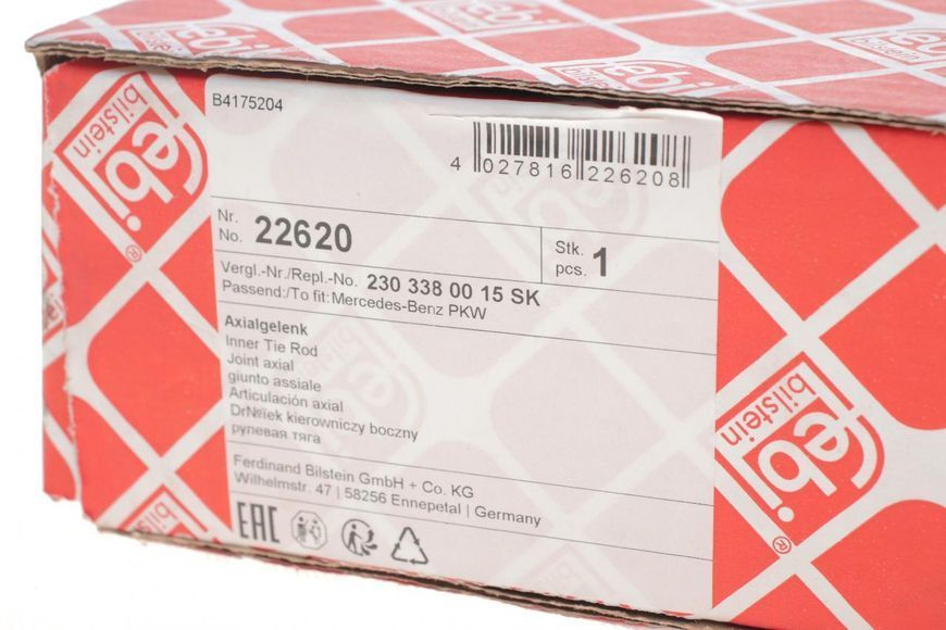 22620 FEBI BILSTEIN Рульова тяга MB W203/W211/W220 22620 фото