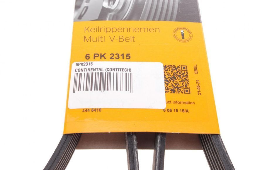 6 PK 2315 CONTITECH Ремінь струмковий MB Sprinter 901 - 904 (із зовнішнім кондиціонером) 6 PK 2315 фото