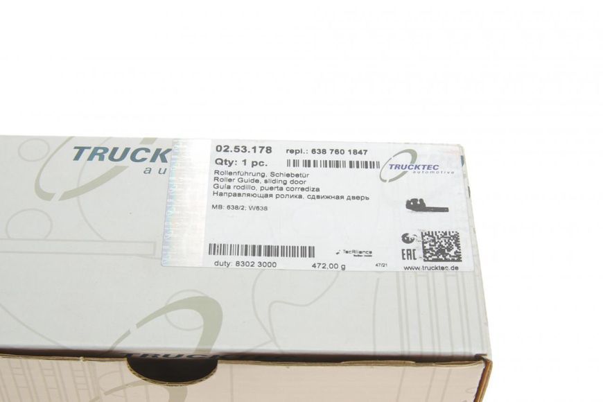 02.53.178 TRUCKTEC AUTOMOTIVE Ролик бічних дверей MB Vito 638 (нижній) R 02.53.178 фото