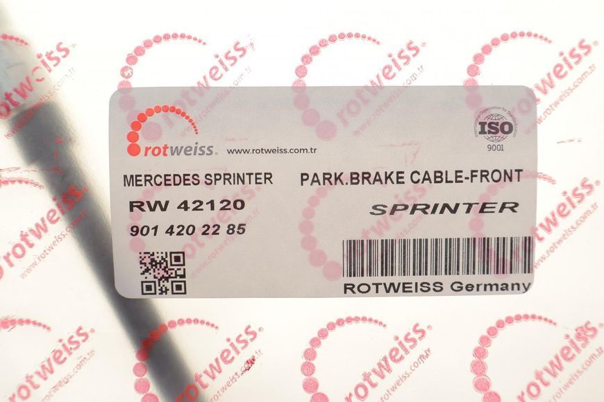 RW 42120 ROTWEISS Трос ручника MB Sprinter 901 - 903 1995 - 2006 (центральний) (довга база) (2500 мм.) RW 42120 фото
