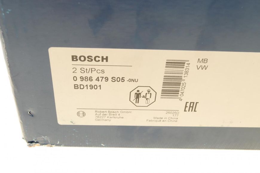 0 986 479 S05 BOSCH Гальмівний диск (задній) MB Sprinter 906 / VW Crafter 2006- 0 986 479 S05 фото
