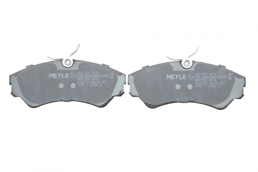025 201 2419 MEYLE Колодки гальмівні передні VW T4 1990 - 2003 (без датчиків) 025 201 2419 фото