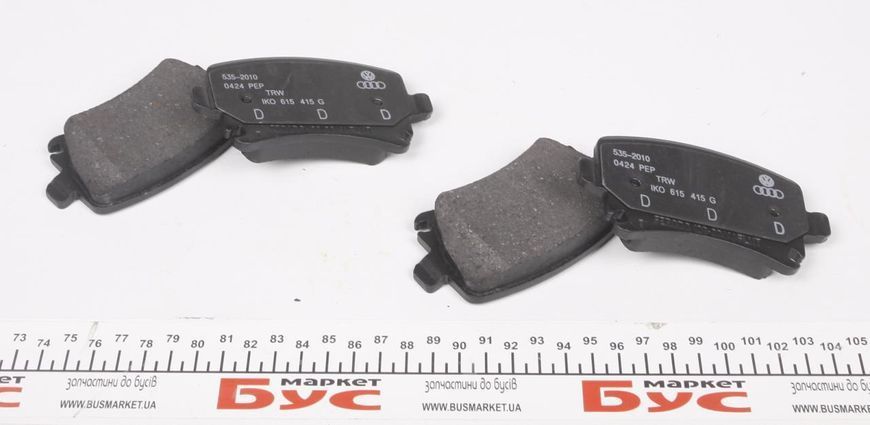 1K0 698 451 G VAG Колодки гальмівні задні VW Caddy III / Passat / Golf V / VI / Tiguan / Touran / Audi A3 / A4 / A6 2004- 1K0 698 451 G фото