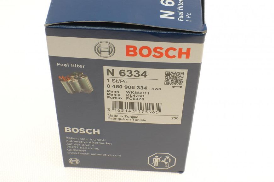 0 450 906 334 BOSCH Фільтр паливний VW Sharan/Ford Galaxy 1.9 TDI 0 450 906 334 фото