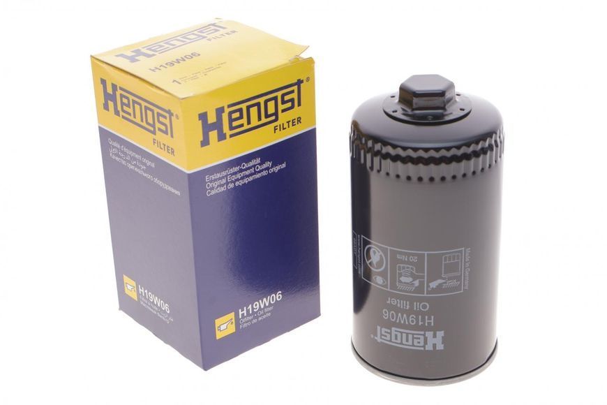 H19W06 HENGST FILTER Фільтр масляний VW LT 2.4 D/TD/T4 2.4 D - 2.5 TDI H19W06 фото